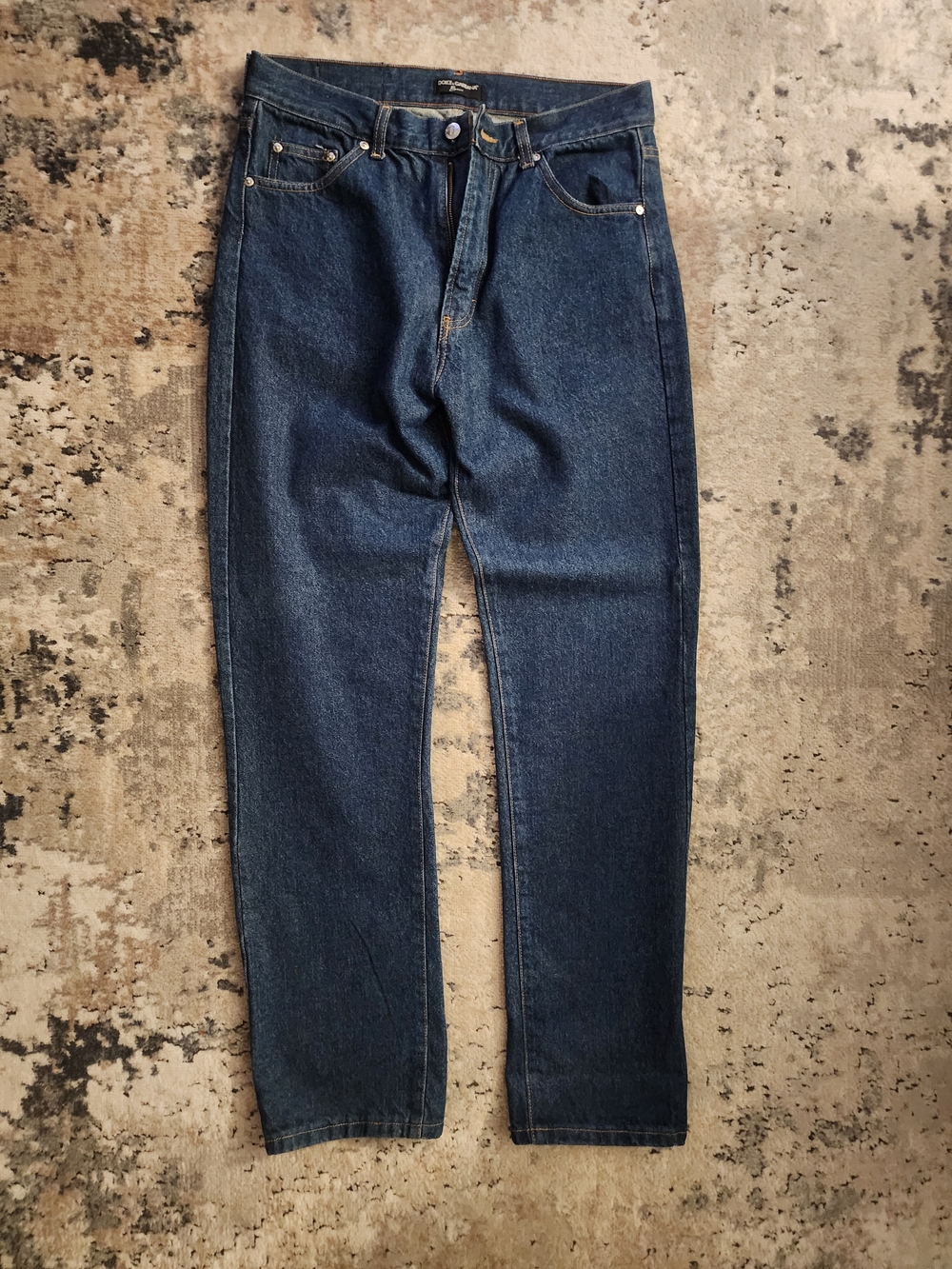 Dolce & Gabbana Women's Dark Blue Relaxed-Leg Jeans